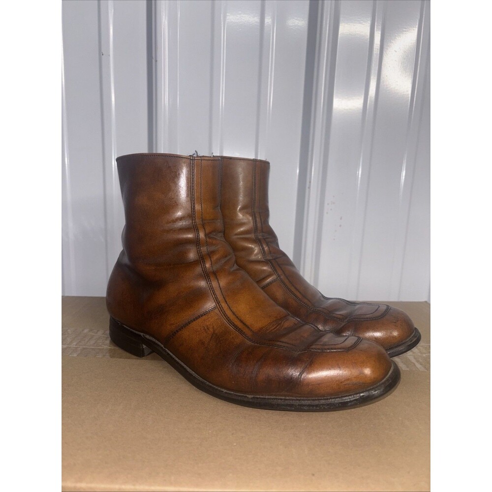 Vintage Mens Goodyear Mid Calf Zip Boots Size 11 - Picture 3 of 9